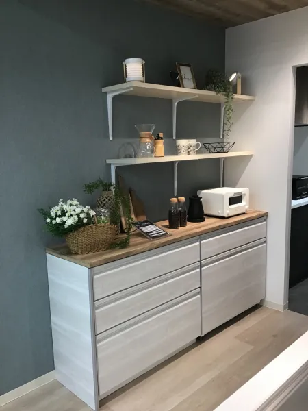 キッチン トレーシア I型（壁付け）レイアウト ホワイトアッシュ